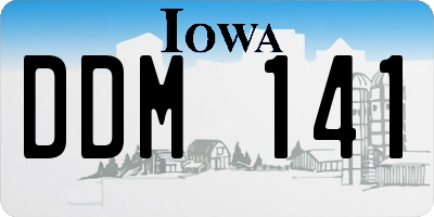 IA license plate DDM141