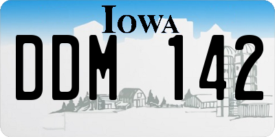 IA license plate DDM142