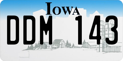 IA license plate DDM143