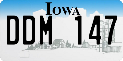 IA license plate DDM147