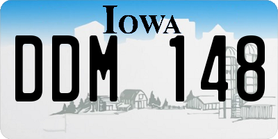 IA license plate DDM148