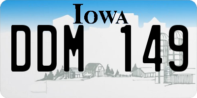 IA license plate DDM149