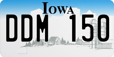 IA license plate DDM150