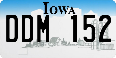 IA license plate DDM152