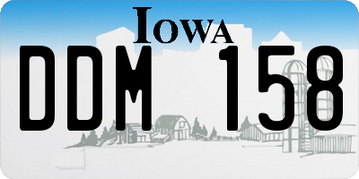 IA license plate DDM158