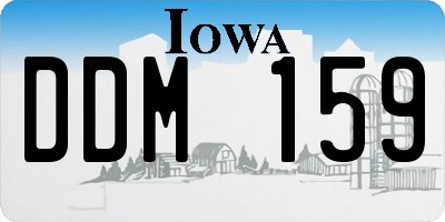IA license plate DDM159