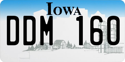 IA license plate DDM160