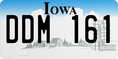 IA license plate DDM161