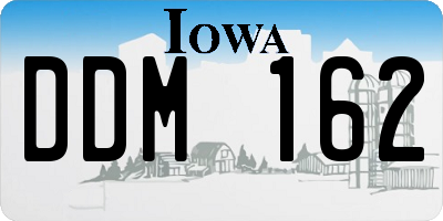 IA license plate DDM162