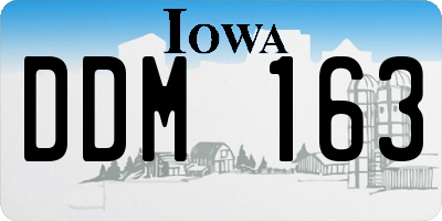 IA license plate DDM163