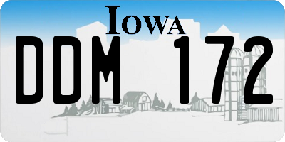 IA license plate DDM172