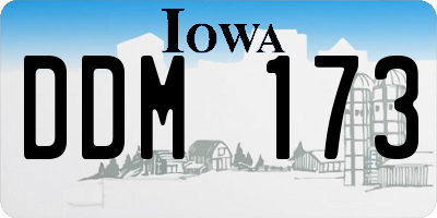 IA license plate DDM173