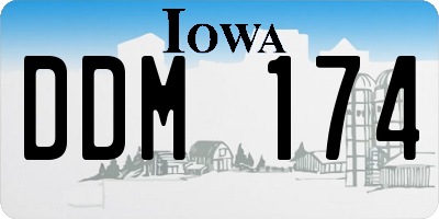 IA license plate DDM174