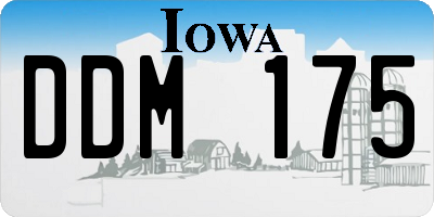 IA license plate DDM175