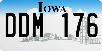 IA license plate DDM176