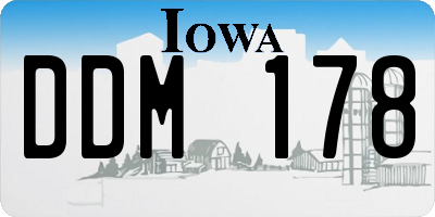 IA license plate DDM178