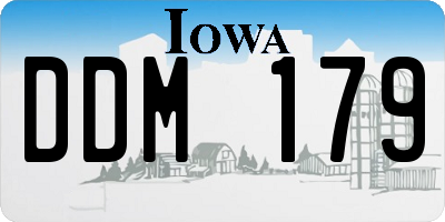 IA license plate DDM179