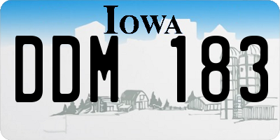 IA license plate DDM183