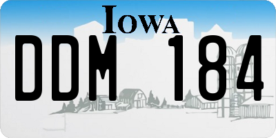 IA license plate DDM184
