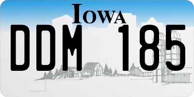 IA license plate DDM185