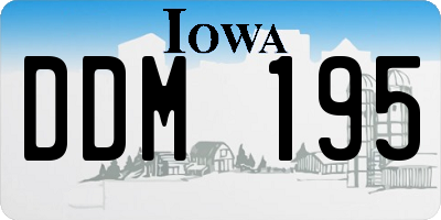 IA license plate DDM195