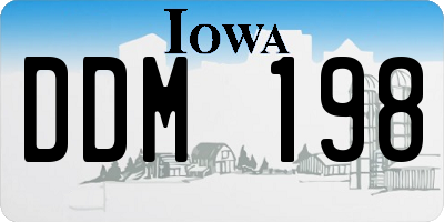 IA license plate DDM198