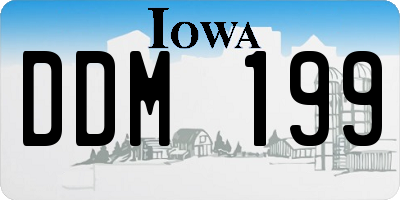 IA license plate DDM199