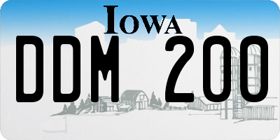 IA license plate DDM200