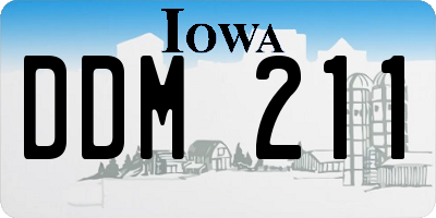IA license plate DDM211
