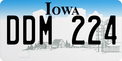IA license plate DDM224