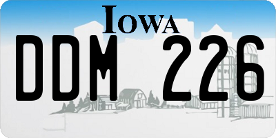 IA license plate DDM226