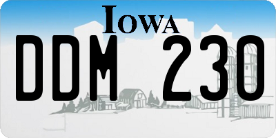 IA license plate DDM230