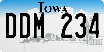 IA license plate DDM234