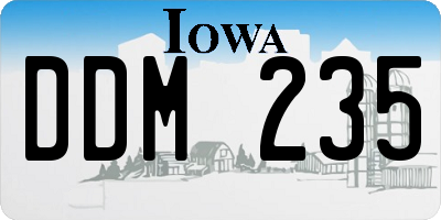 IA license plate DDM235