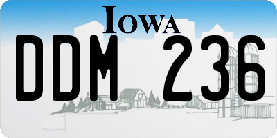 IA license plate DDM236