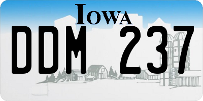 IA license plate DDM237