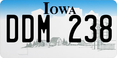 IA license plate DDM238