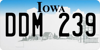 IA license plate DDM239