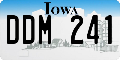 IA license plate DDM241