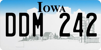 IA license plate DDM242