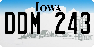 IA license plate DDM243