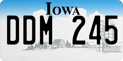 IA license plate DDM245