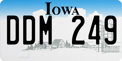 IA license plate DDM249