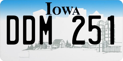 IA license plate DDM251