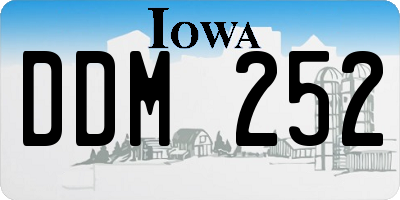 IA license plate DDM252
