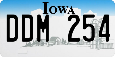 IA license plate DDM254