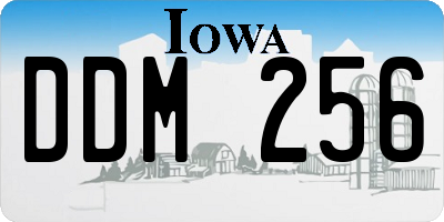 IA license plate DDM256