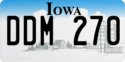 IA license plate DDM270