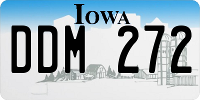 IA license plate DDM272