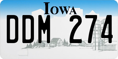 IA license plate DDM274